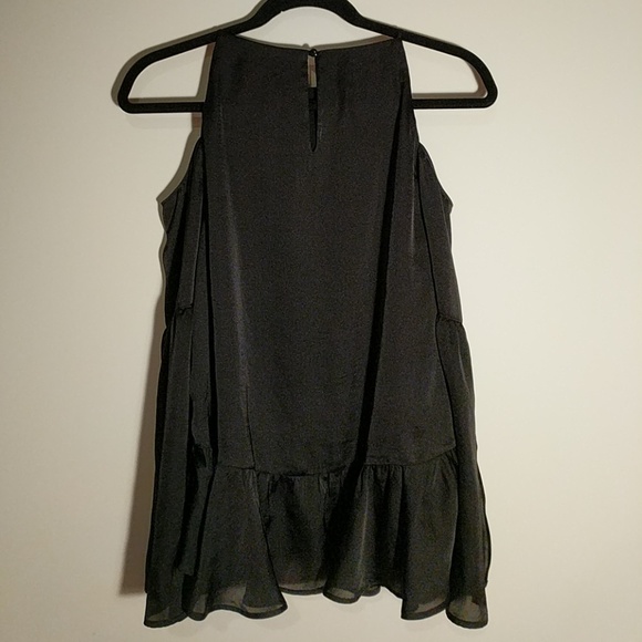 Cold Shoulder Satin Blouse - Picture 3 of 4